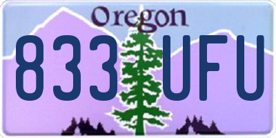 OR license plate 833UFU