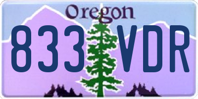 OR license plate 833VDR