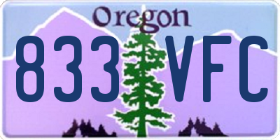 OR license plate 833VFC