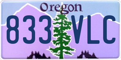 OR license plate 833VLC