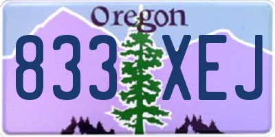 OR license plate 833XEJ