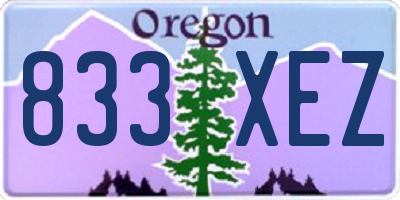 OR license plate 833XEZ