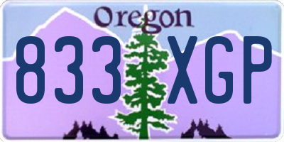 OR license plate 833XGP