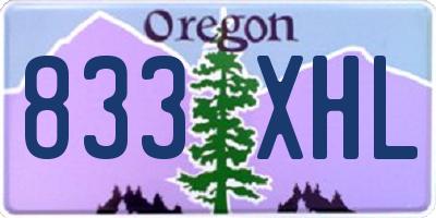 OR license plate 833XHL