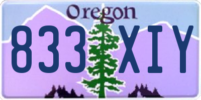 OR license plate 833XIY