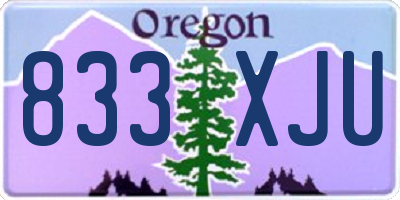 OR license plate 833XJU