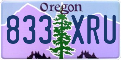 OR license plate 833XRU