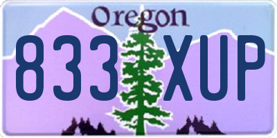 OR license plate 833XUP