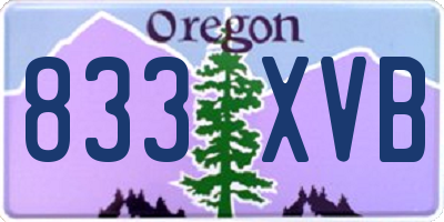OR license plate 833XVB