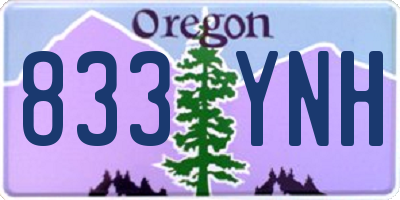 OR license plate 833YNH