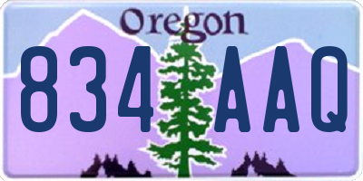 OR license plate 834AAQ