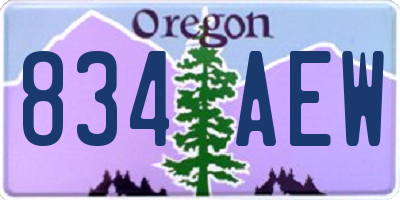 OR license plate 834AEW