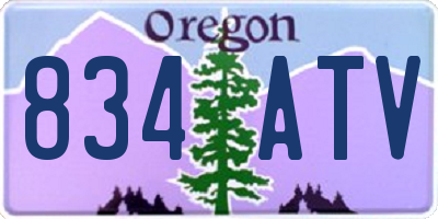 OR license plate 834ATV