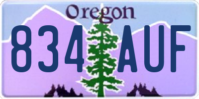 OR license plate 834AUF