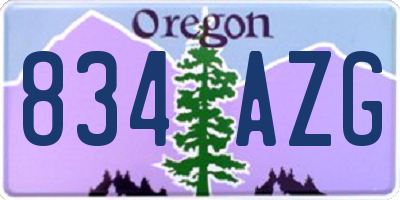 OR license plate 834AZG