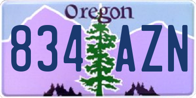 OR license plate 834AZN