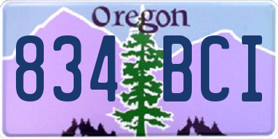OR license plate 834BCI