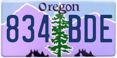 OR license plate 834BDE
