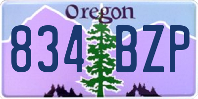 OR license plate 834BZP