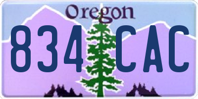 OR license plate 834CAC
