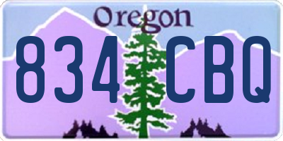 OR license plate 834CBQ
