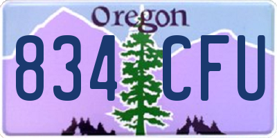 OR license plate 834CFU