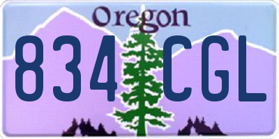 OR license plate 834CGL