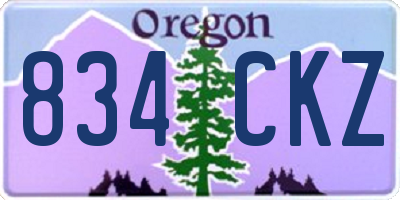 OR license plate 834CKZ