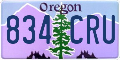 OR license plate 834CRU