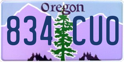 OR license plate 834CUO