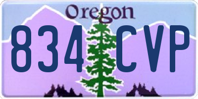 OR license plate 834CVP