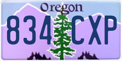 OR license plate 834CXP