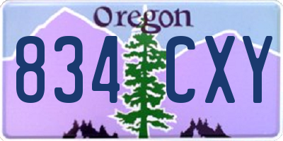 OR license plate 834CXY