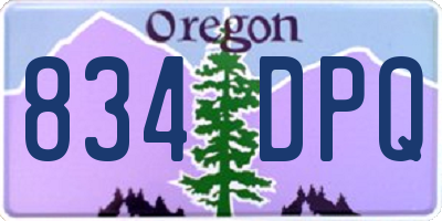 OR license plate 834DPQ
