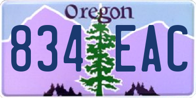 OR license plate 834EAC
