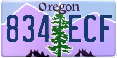 OR license plate 834ECF