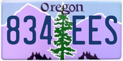 OR license plate 834EES