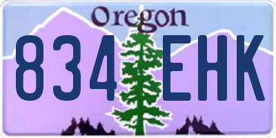 OR license plate 834EHK