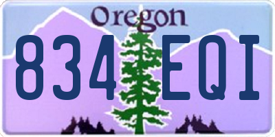 OR license plate 834EQI
