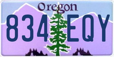 OR license plate 834EQY