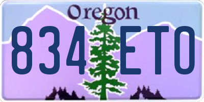 OR license plate 834ETO