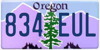 OR license plate 834EUL