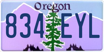OR license plate 834EYL