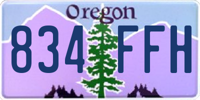 OR license plate 834FFH