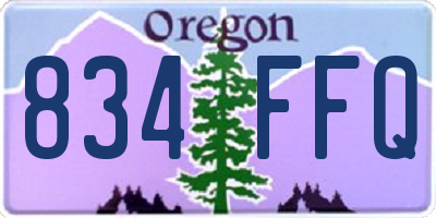OR license plate 834FFQ
