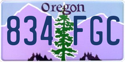 OR license plate 834FGC