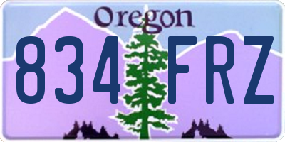 OR license plate 834FRZ