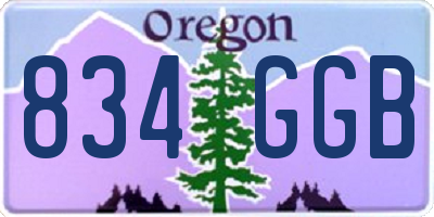 OR license plate 834GGB
