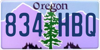 OR license plate 834HBQ