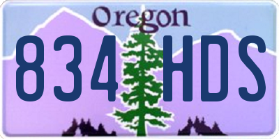 OR license plate 834HDS